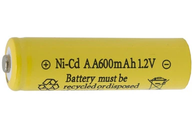 Power Portable AA NiCd 600mAh rechargeable battery for solar lights
