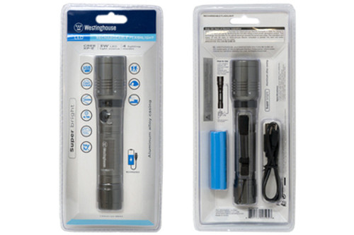 Westinghouse 3 Watt Cree Rechargeable Aluminum Flashlight with 18650 Battery