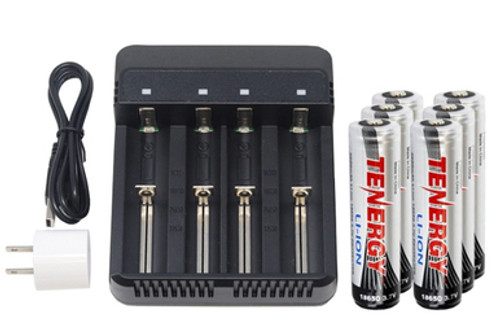 4-Slot Li-Ion Charger + 6 x Tenergy 18650 3.6V Li-Ion (2600 mAh) w/ PCB 4-Slot Li-Ion Charger + 6 x Tenergy 18650 3.6V Li-Ion (2600 mAh) w/ PCB