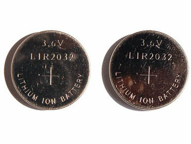 Power Portable LIR2032 3.6 volt lithium ion button batteries 2-pack