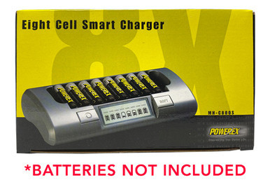 Powerex MH-C800S eight slot smart charger for AA and AAA batteries