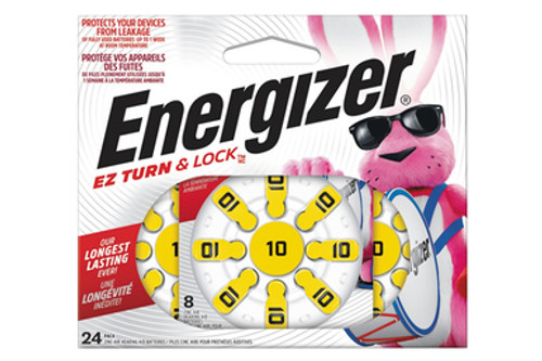 Energizer AZ10 Zinc Air Hearing Aid Batteries (24 Pack)