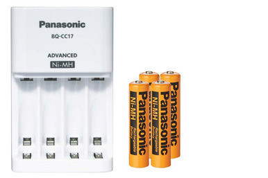 Panasonic BQ-CC17 smart charger with four AAA rechargeable batteries