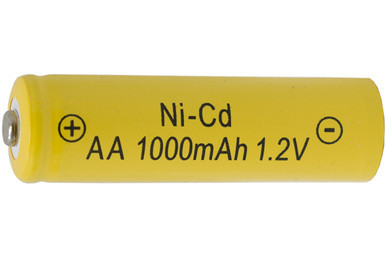 Power Portable AA NiCd 1000 mAh rechargeable battery front view