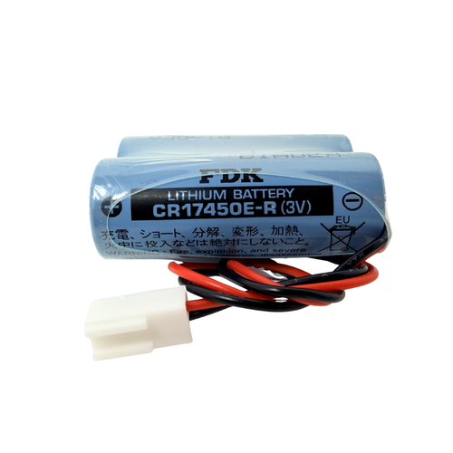 Round 3 volt lithium battery with wire lead connector