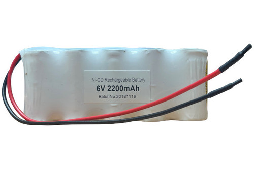 Power Portable 6 Volt NiCd battery pack with 6-inch leads