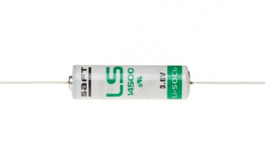 SAFT LS14500 (ER14505) 3.6 Volt AA Lithium Battery (2600 mAh) with Axial  leads  consumer sales and volume pricing