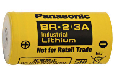 Panasonic BR-2/3A industrial lithium battery with 3V 1.2Ah capacity