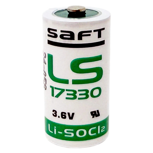 SAFT LS17330 battery showing model and specifications