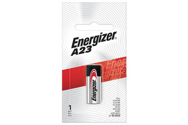 Energizer A23 12V alkaline battery front view