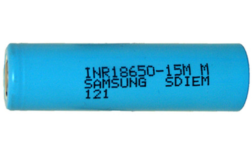 3.7 Volt Samsung 18650 Lithium Ion Battery (1500 mAh)