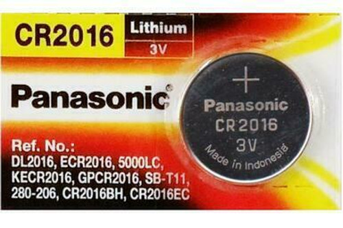 CR2016 Panasonic 3 Volt Lithium Coin Cell Battery