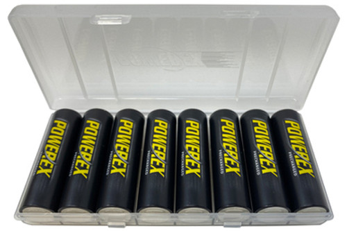 AA Powerex NiMH 2600 mAh Rechargeable Batteries (8 in a Battery Case)
