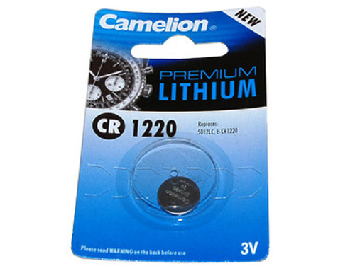 CR1220 3 Volt Lithium Coin Cell Battery (On a Card)