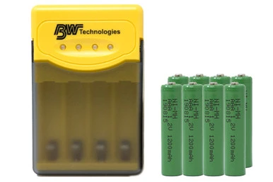 Quest Q2 Smart Charger + 8 AAA NiMH Batteries (1200 mAh)