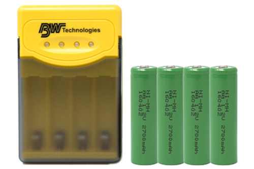 Quest Q2 Smart Charger + 4 AA NiMH Batteries (2700 mAh)