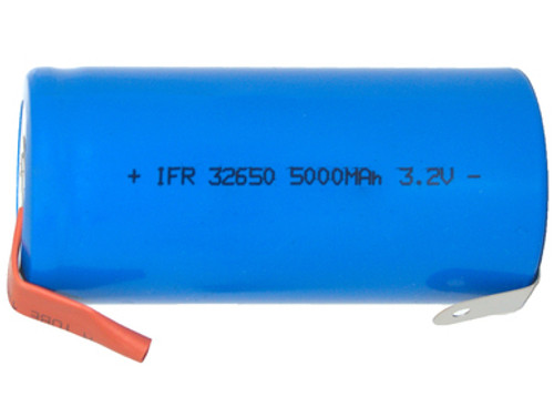 3.2 Volt 32650 LiFePO4 Battery (5000 mAh) with Tabs