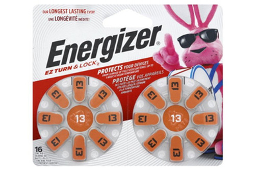 Energizer AZ13 Zinc Air Hearing Aid Batteries (16 Pack)