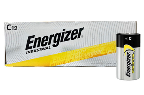 12-Pack C Energizer Industrial (EN93) Alkaline Batteries