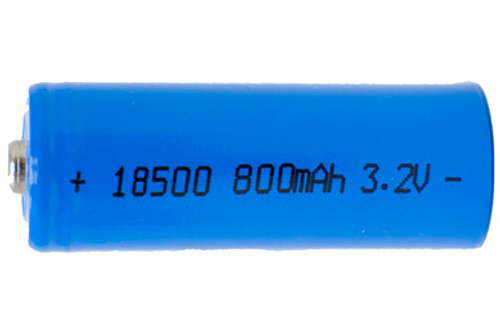 18500 3.2 Volt LiFePO4 Battery (800 mAh)