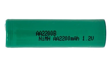 Power Portable AA NiMH Flat Top Battery 2200mAh front view