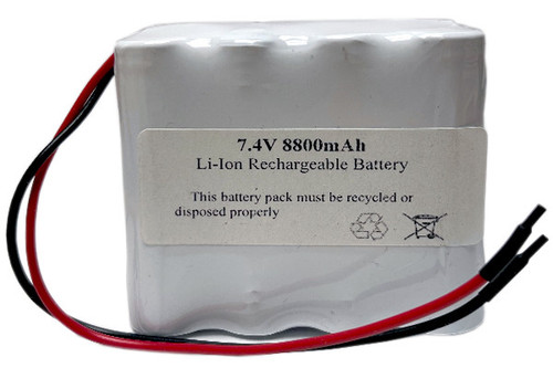 Power Portable 7.4V 8800mAh lithium ion battery pack with leads
