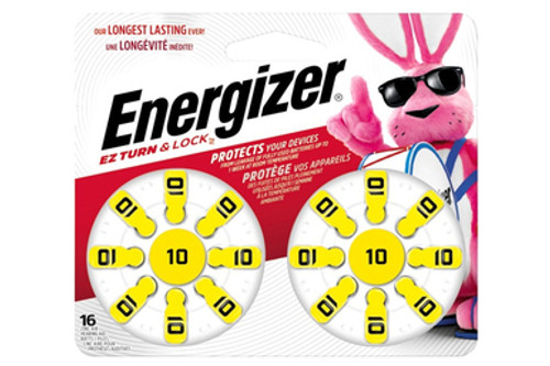 Energizer AZ10 Zinc Air Hearing Aid Batteries (16 Pack)