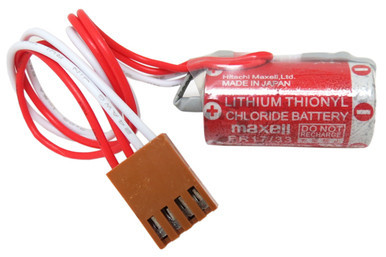 Maxell ER17/33 WKP Battery 3.6V Lithium PLC (4 Hole Brown Connector)