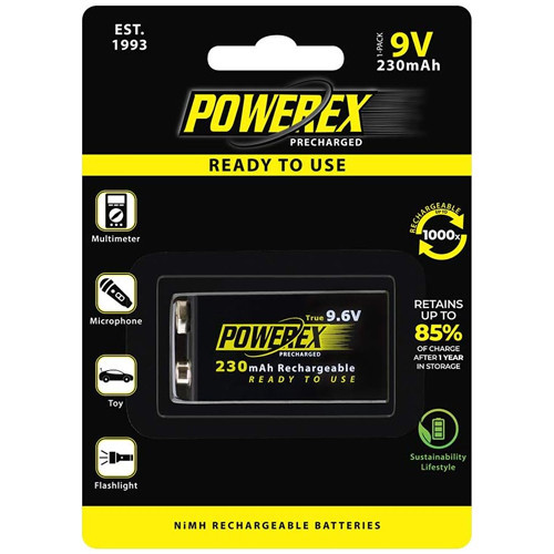 9.6 Volt Powerex NiMH Rechargeable Battery (230mAh) Wholesale & direct to consumer