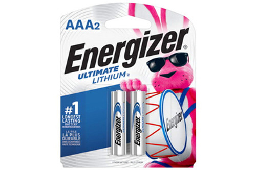 AAA Energizer Ultimate (L92) Lithium Batteries (2-Card)