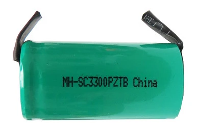 Power Portable Sub C NiMH battery with tabs, 3300 mAh