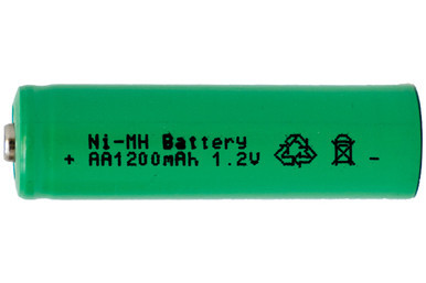 Power Portable AA NiMH rechargeable battery 1200mAh front view