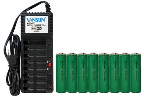 V-868 8 Bay AA & AAA Charger + 8 AA NiMH Batteries (2700 mAh)