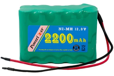 Power Portable 12 Volt NiMH battery pack with 4-inch leads