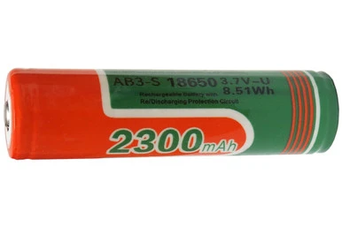 18650 3.6 Volt 2300 mAh Li-Ion Battery - Protected (Button Top)