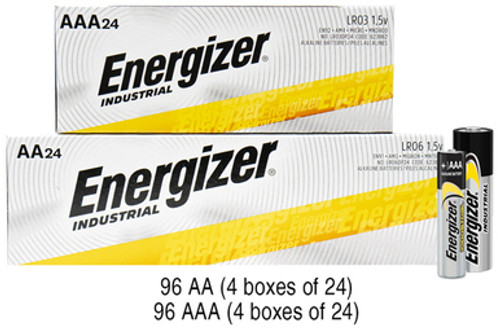 96 AA + 96 AAA Energizer Industrial Alkaline Battery Combo