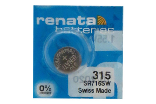 315 / SR716SW Renata Silver Oxide Button Battery