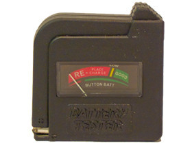 Handheld Power Portable battery tester checking multiple battery types