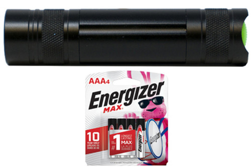 S06 220 Lumens Flashlight + 4 x AAA Energizer Max Alkaline Batteries