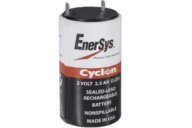 EnerSys Cyclon 2V 2.5ah Sealed Lead Acid D Cell Battery front view