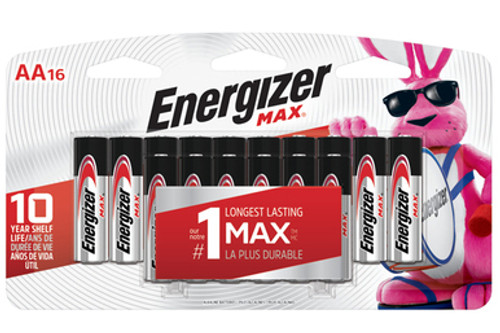AA Energizer MAX E91BP16 Alkaline Battery Combo (16 Card)