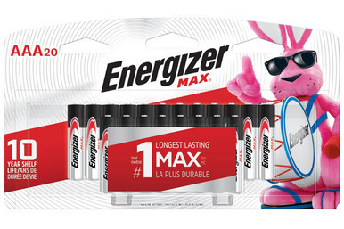 Energizer MAX AAA E92LP-20 alkaline batteries 20 pack