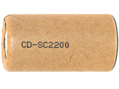 Power Portable Sub C NiCd battery with paper wrap and flat top terminal