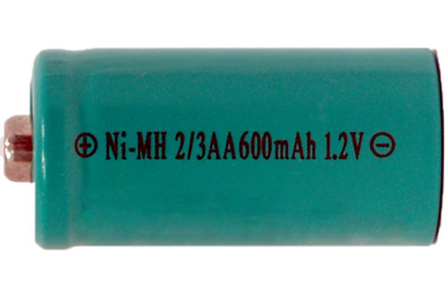 2/3 AA NiMH Button Top Battery (600 mAh)