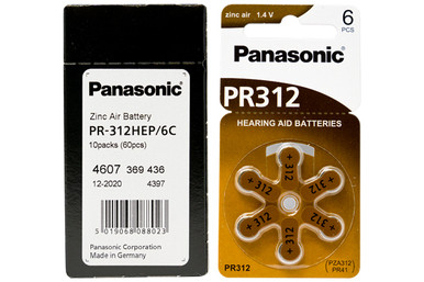 Size PR312 Panasonic Hearing Aid Batteries PR41 (60pcs - 1 Box) consumer sales and volume pricing
