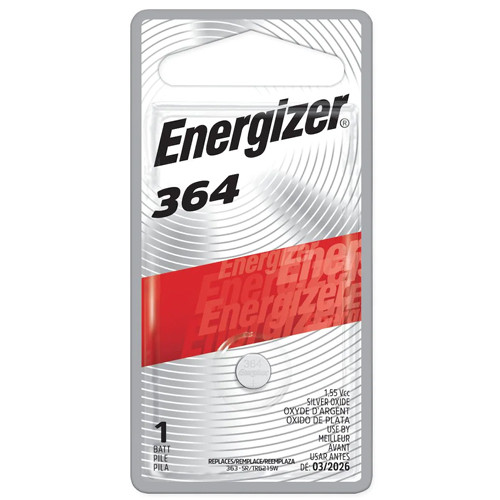 364 / SR621SW Energizer Silver Oxide Button Battery (On a Card)