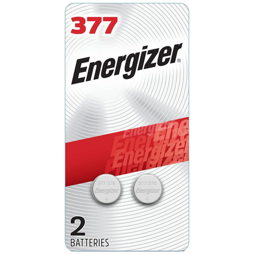 Energizer 377 SR626SW silver oxide button batteries, 2-card pack
