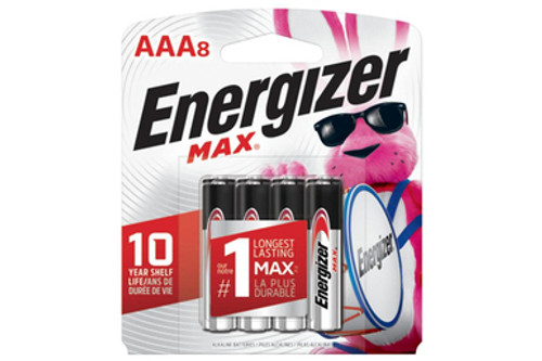 AAA Energizer MAX E92MP-8 Alkaline Batteries (8 Pack)
