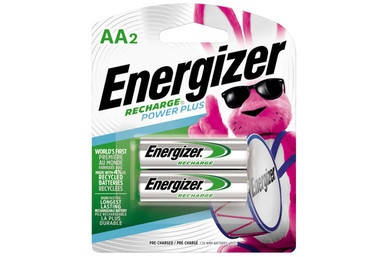 Energizer AA NiMH Rechargeable Batteries 2300mAh 2 Pack front view