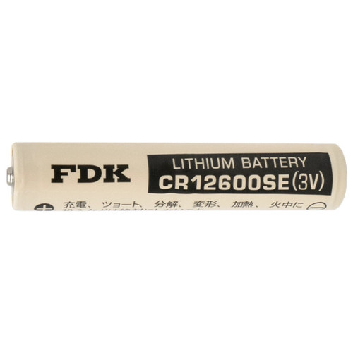 FDK Sanyo CR12600SE 3V lithium battery front view